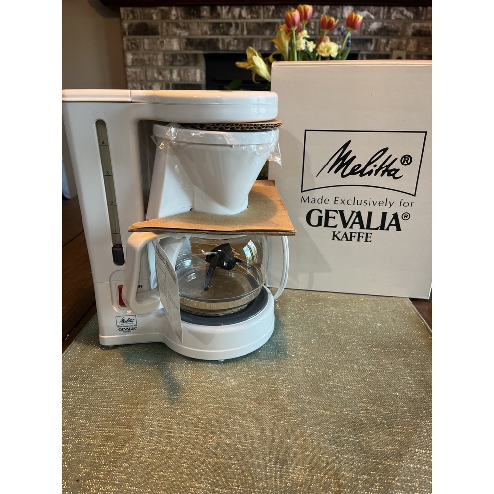 Melitta Gevalia Kaffe 4 Cup Coffee Maker Model BCM-4A White in Box *